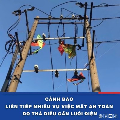 ❌ Nhiều người vẫn lựa chọn khu vực gần đường dây điện để thả diều mà chưa nhận thức đầy đủ các rủi ro.